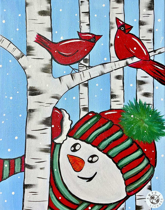 Snowman & Cardinal